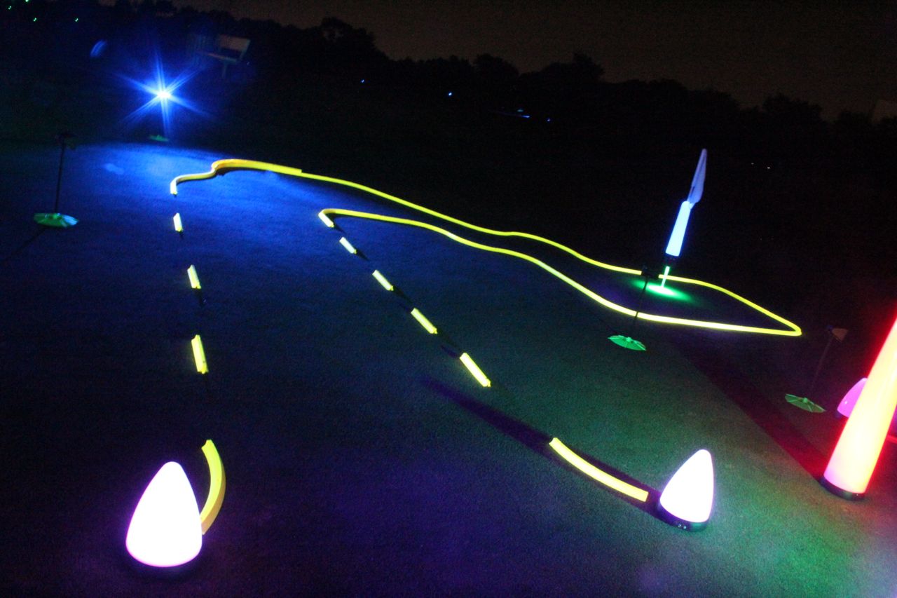 glow golf hole