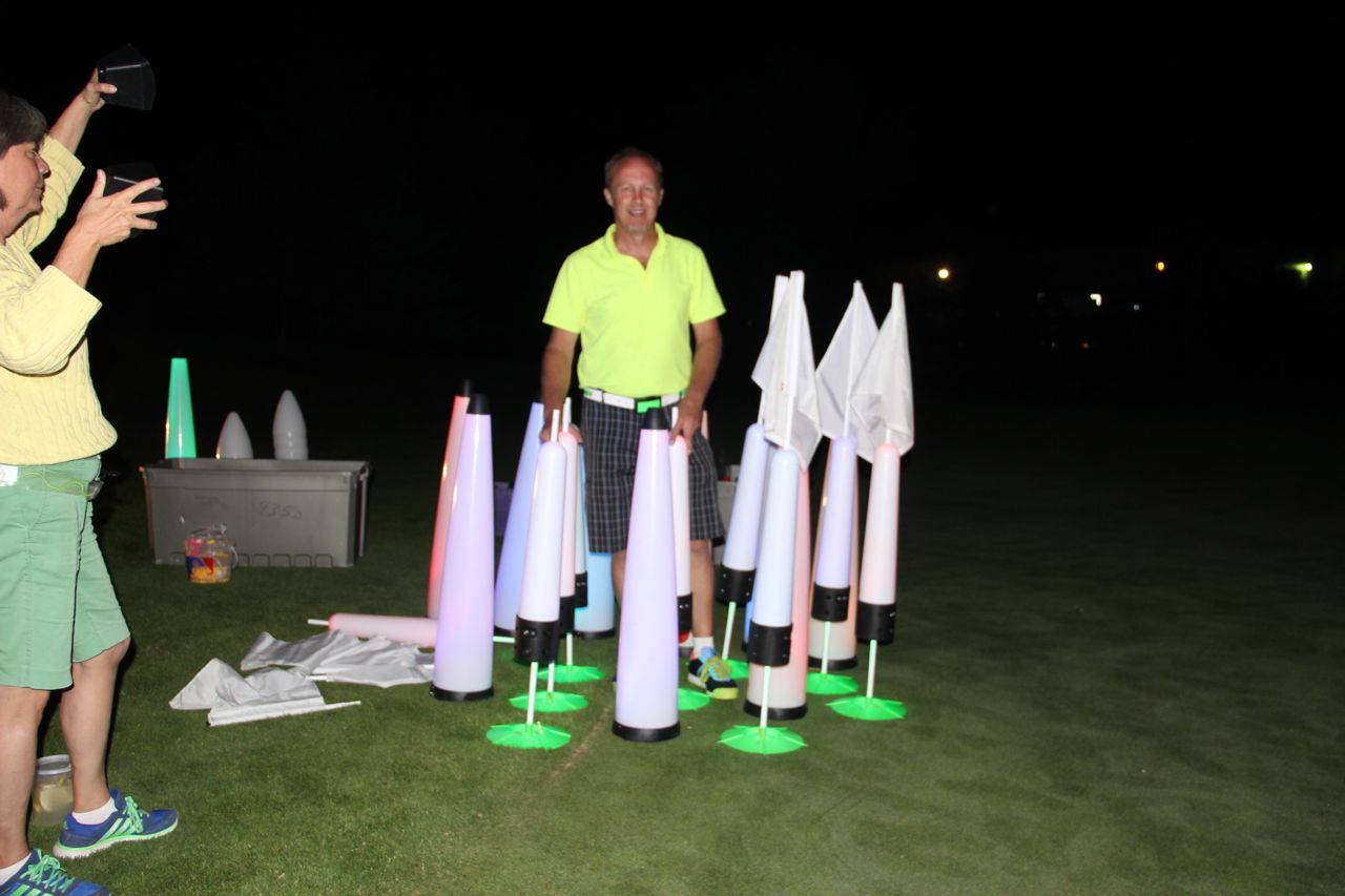 night golf event lights