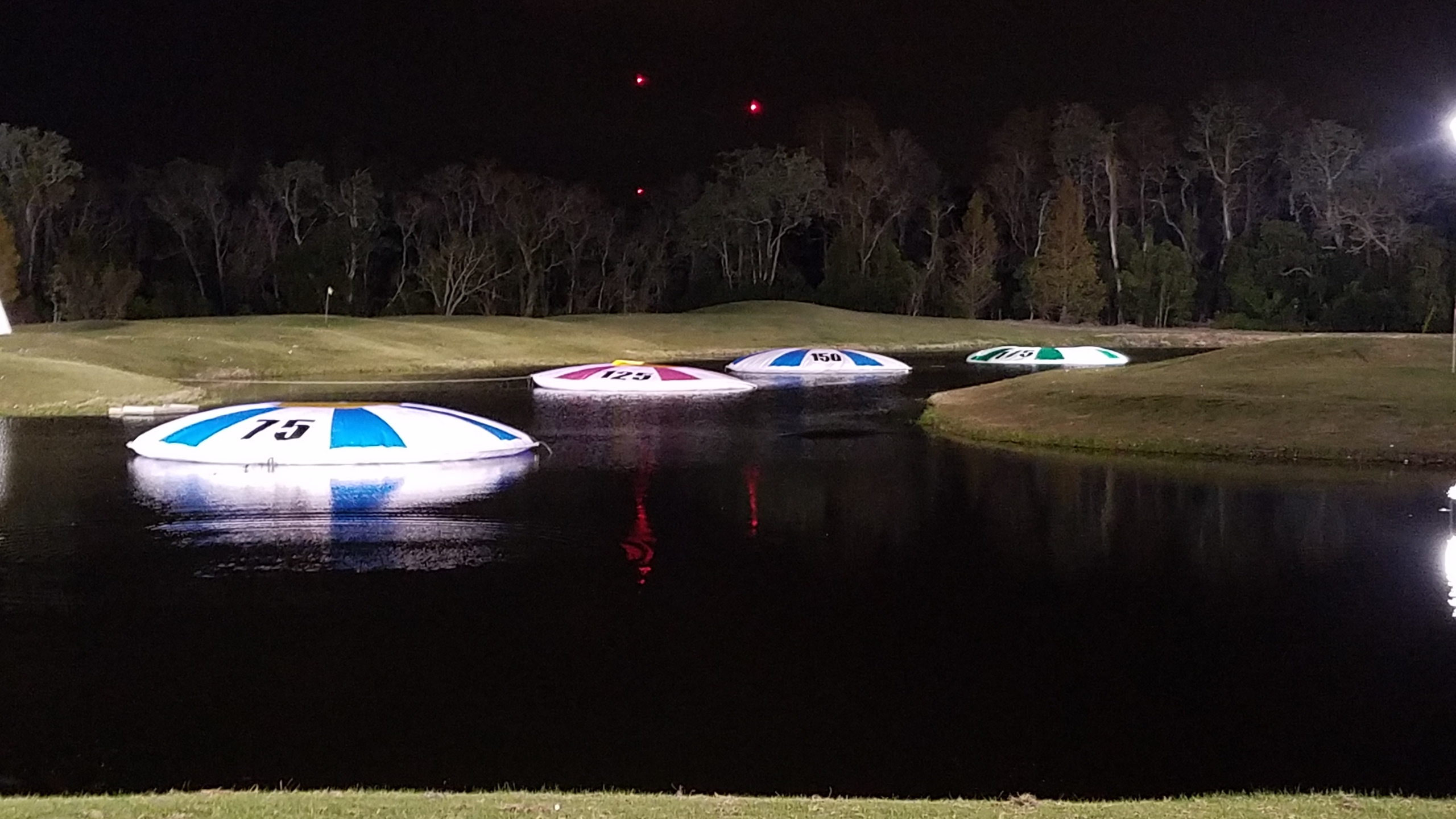 night golf targets for driving ranges